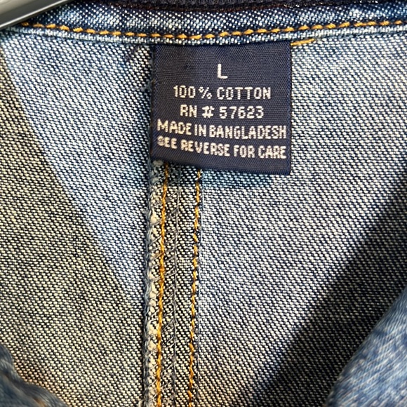 Vintage Sleeveless Denim MIDI Dress Sz L - Picture 5 of 12